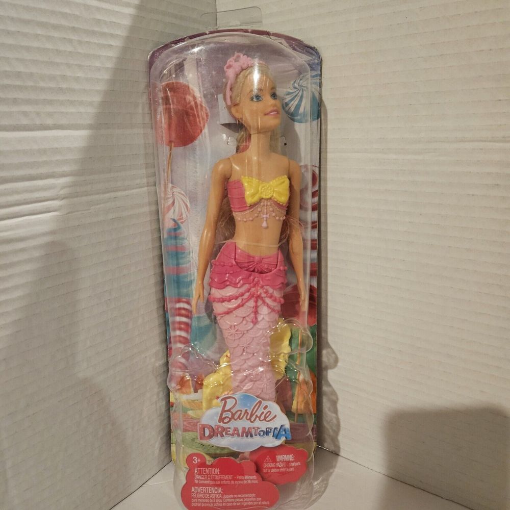 Barbie Sweetville Dreamtopia Mermaid‎ Doll Blonde Pink Yellow Tail New 2017